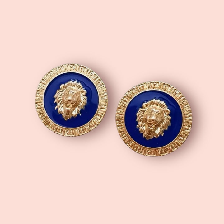 Orecchini Lion Colors blu